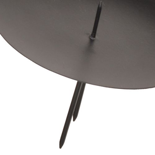 Article Bougeoir à brancher en métal pour l&#39;Avent noir Ø8cm 4 pcs