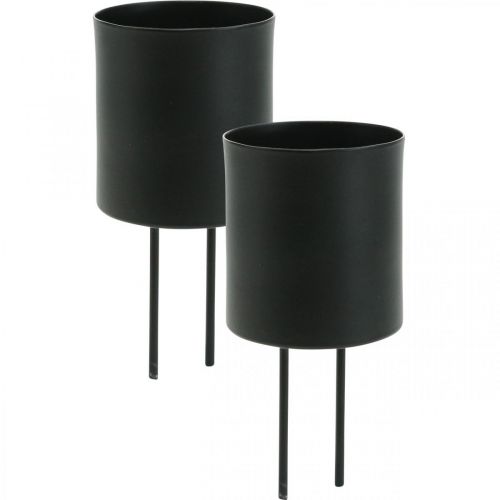 Article Bougeoir enfichable photophore noir Ø5cm 4 pcs