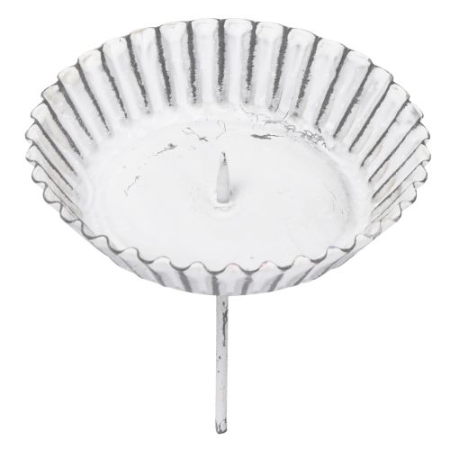 Article Bougeoir enfichable moule à gâteau blanc Ø10cm 4pcs