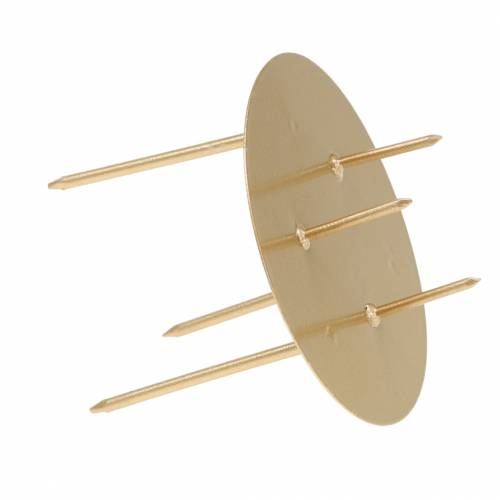 Floristik24 Bougeoir enfichable doré Ø6,5cm 12 pcs