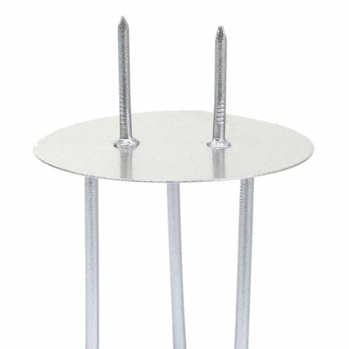 Floristik24 Bougeoir enfichable argent Ø4,5cm 12 pcs