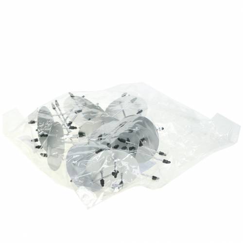 Floristik24 Bougeoir à coller argent Ø6.5cm 12pcs