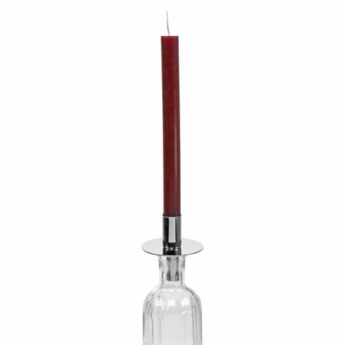 Floristik24 Bougeoir pour bouteilles argent Ø7.5cm H8cm