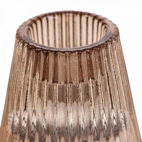 Floristik24 Bougeoir verre Bougeoir tige verre Ø5.5cm H6.5cm 2pcs