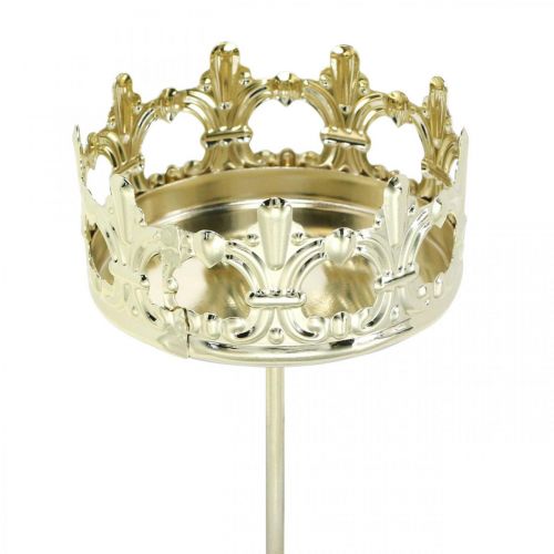 Article Photophore couronne, bougie décoration Noël, bougeoir pour couronne de l&#39;Avent doré Ø5.5cm 4pcs