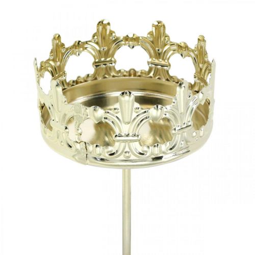 Floristik24 Photophore couronne, bougie décoration Noël, bougeoir pour couronne de l&#39;Avent doré Ø5.5cm 4pcs