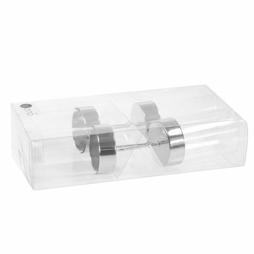 Article Bougeoir à brancher métal/verre Ø5cm H14cm 4pcs