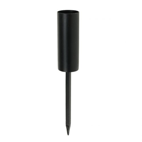 Floristik24 Bougeoir noir pour bougies bâtons 15cm 4pcs