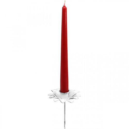 Floristik24 Bougeoir fleur métal bougeoir à coller Blanc Shabby Ø9cm