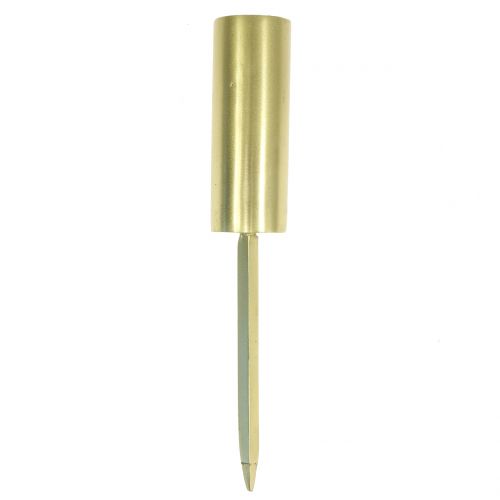 Bougeoir pour bougies bâton étroit doré Ø2,2cm H15cm 4pcs