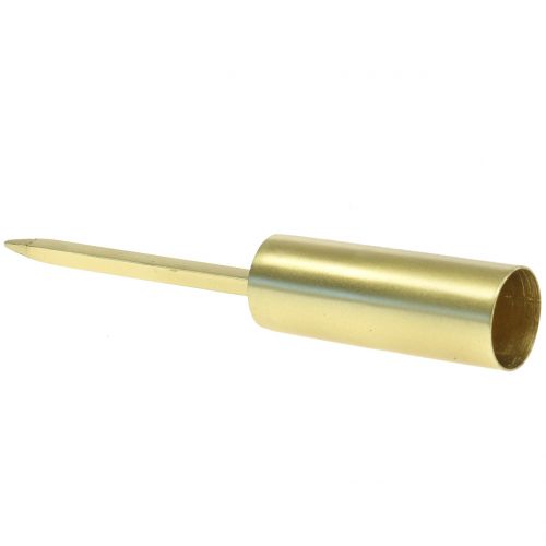 Article Bougeoir pour bougies bâton étroit doré Ø2,2cm H15cm 4pcs