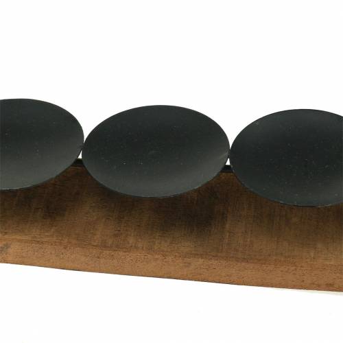 Floristik24 Bougeoir bois de teck nature 60cm