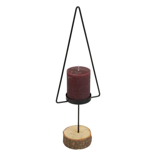 Floristik24 Bougeoir Noël, photophore métal noir 37cm
