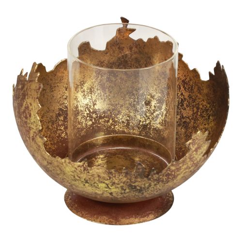 Floristik24 Décoration de table Lanterne de Noël métal antique 12cm Ø15cm