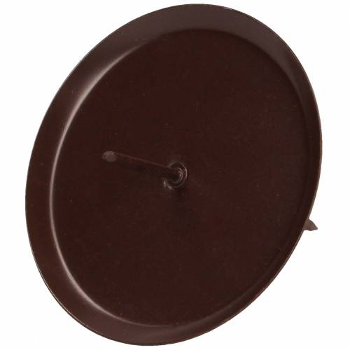 Floristik24 Bougeoir marron Ø6cm 4pcs