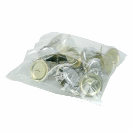 Floristik24 Bougeoir avec épine dorée Ø6cm 36 pcs