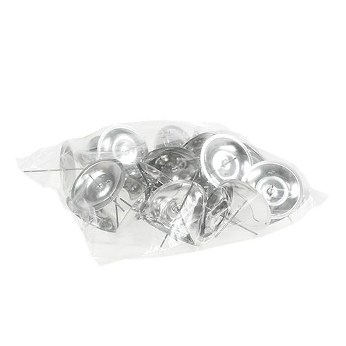 Floristik24 Bougeoir avec épine argent Ø5cm 36 pcs