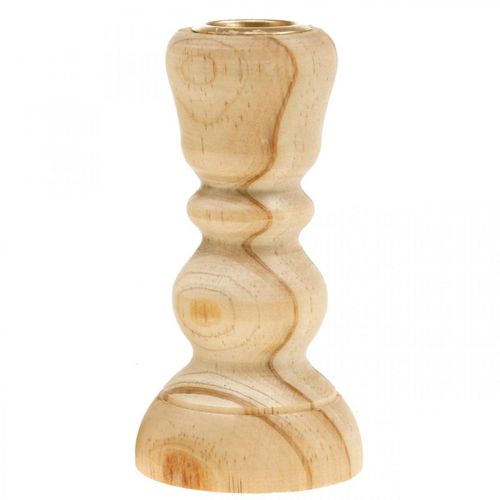 Article Bougeoir bougeoir bois tourné maison de campagne H11cm 3pcs