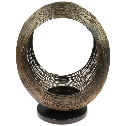 Floristik24 Bougeoir sculpture décorative en métal photophore H45cm