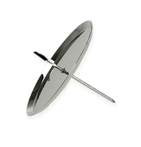 Bougeoir argent Ø10cm 4 pcs