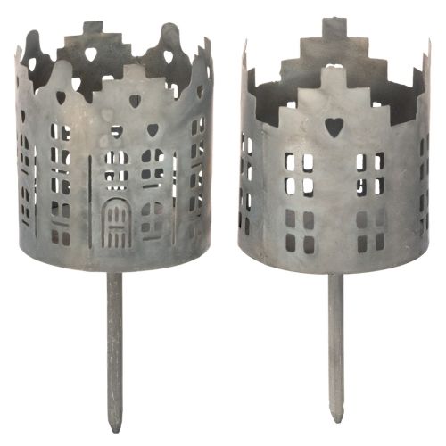 Porte-bougie chauffe-plat et porte-bougie à pointe, motif maison, 6 cm, lot de 2 acheter | Floristik24.be