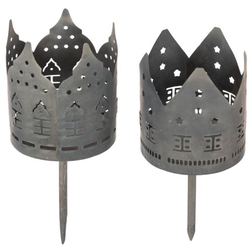 Porte-bougies chauffe-plat à pic, supports en forme de maison pour bougies piliers, 6 cm, 2 pièces acheter | Floristik24.be