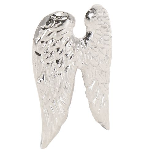 Lot de 4 bougies à suspendre en forme d&#39;ailes d&#39;ange de Noël argentées 4 x 7 cm