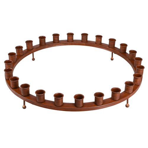 Floristik24 Bougeoir pour 24 bougies bâton chandelier métal marron 43cm