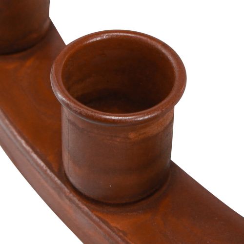 Floristik24 Bougeoir pour 24 bougies bâton chandelier métal marron 43cm