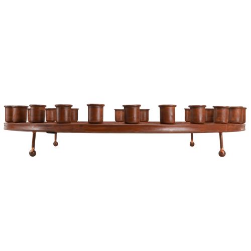 Floristik24 Bougeoir pour 24 bougies bâton chandelier métal marron 43cm