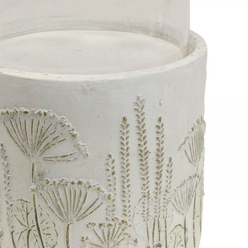 Article Bougeoir lanterne verre avec socle Ø17cm H32cm