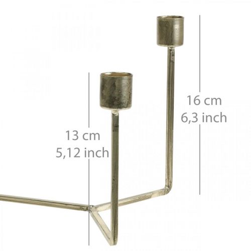 Article Bougeoir pour bougeoir champagne métal 37×17×18cm