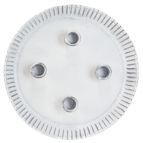 Article Moule à gâteau assiette bougie avec 4 bougeoirs blanc Ø25cm
