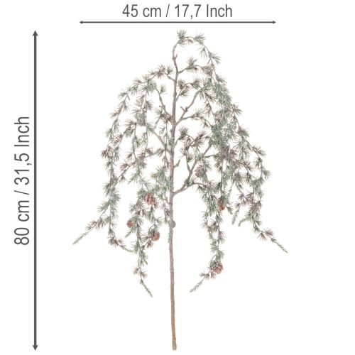 Branche de pin artificielle avec pommes de pin, branche décorative, artificielle, 80 cm, 3 pièces | Floristik24.be