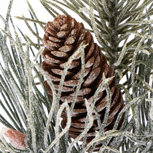 Branche de pin artificielle avec pommes de pin, style hivernal, 40 cm | Floristik24.be