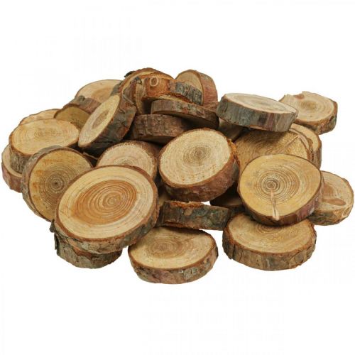 Floristik24 Disques bois déco saupoudre bois pin rond Ø2-3cm 500g