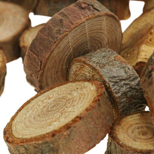 Floristik24 Disques bois déco saupoudre bois pin rond Ø3-4cm 500g