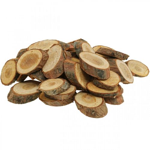 Article Disques bois déco saupoudre bois pin ovale Ø4-5cm 500g