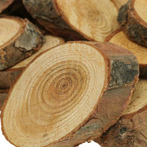 Floristik24 Disques bois déco saupoudre bois pin ovale Ø4-5cm 500g