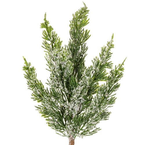 Branches de pin artificiellement enneigées pour compositions florales et décorations de l'Avent, 40 cm, lot de 3