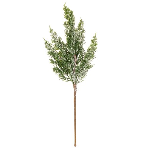 Branches de pin artificiellement enneigées pour compositions florales et décorations de l'Avent, 40 cm, lot de 3 | Floristik24.be