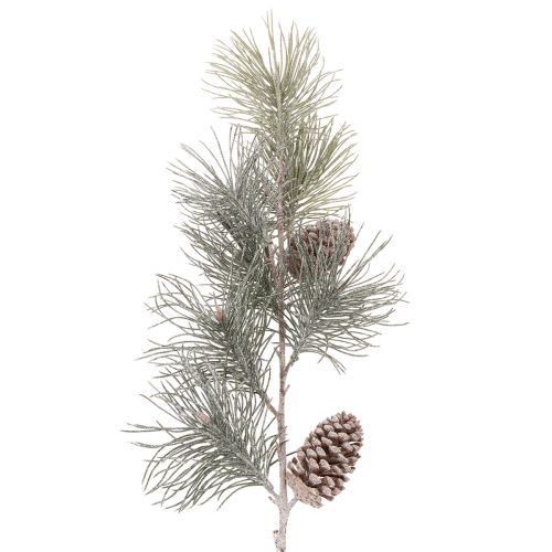 Branche de pin artificielle avec cônes et longues aiguilles, 105 cm