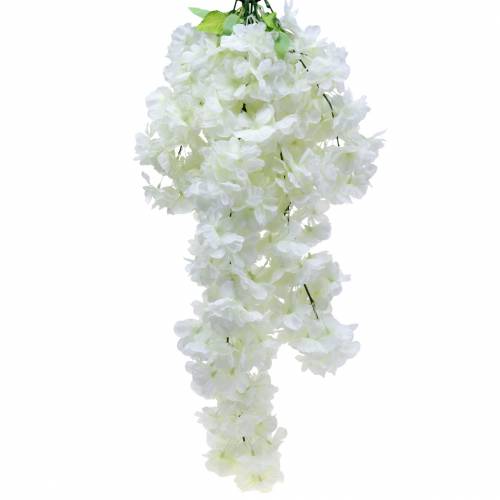 Floristik24 Branche de fleur de cerisier à 5 branches blanche artificielle 75cm