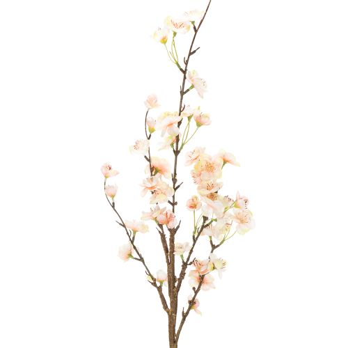 Branche fleurie décorative avec délicates fleurs de cerisier, 83 cm, 3 pièces