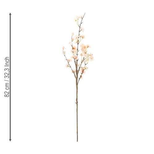 Article Branche fleurie décorative avec délicates fleurs de cerisier, 83 cm, 3 pièces
