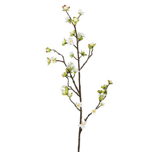 Branche de fleurs de cerisier blanc 95cm