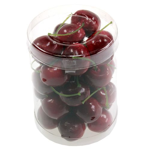 Floristik24 Cerises Ø2.5cm rouges 30p