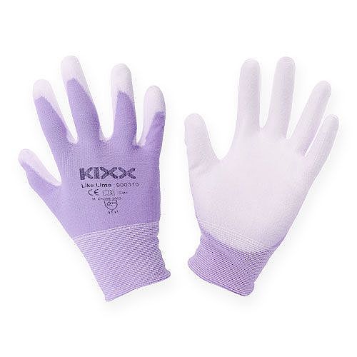 Floristik24 Gants de jardin Kixx blanc, lilas taille 8