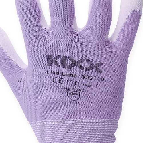 Article Gants de jardin Kixx taille 7 blanc, lilas