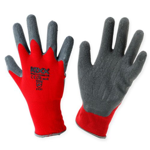 Floristik24 Gants de jardin en nylon Kixx taille 11 rouge, gris